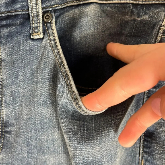 NYDG Womens Blue Marilyn Straight Jeans 8 Denim Cool Embrace Lift Tuck Tech - Picture 6 of 11